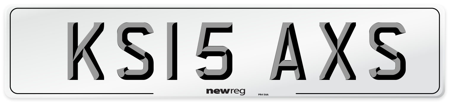 KS15 AXS Number Plate from New Reg